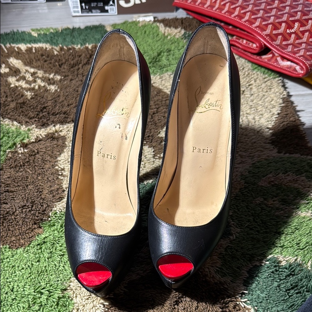 Christian Louboutin Black and Red Heels